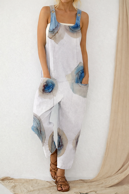Combinaison pantalon ample à imprimé artistique Amelie Morin