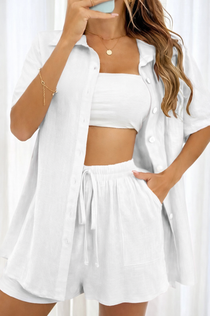 Ensemble chemise et short chic Amélie Morin