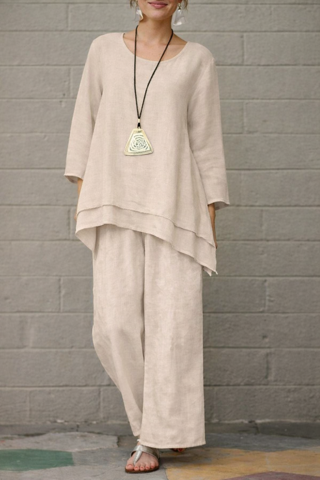 Tenue en coton et lin Amélie Morin inspirée de Pinterest