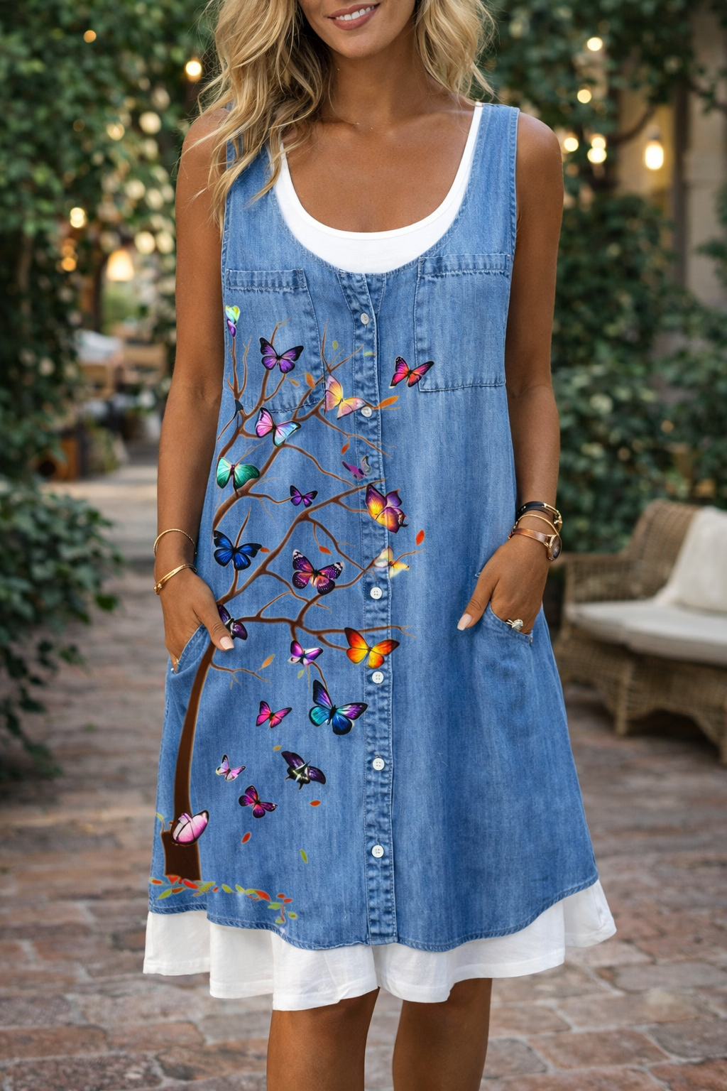 Robe papillon bleue inspirée de Pinterest par Amélie Morin