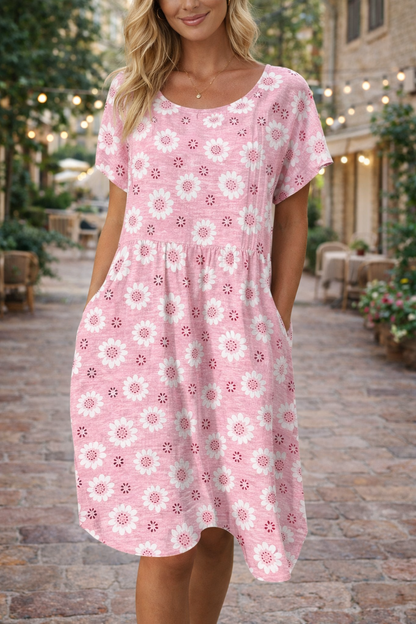 Robe d'été en coton mélangé à fleurs Amélie Morin