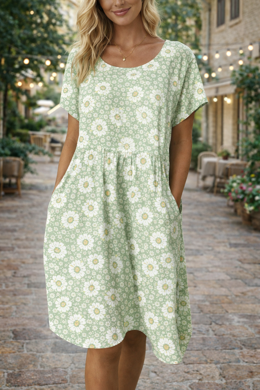 Robe d'été en coton mélangé à fleurs Amélie Morin
