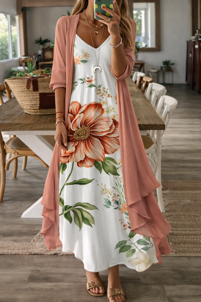Robe d'été à bretelles fleuries Amélie Morin
