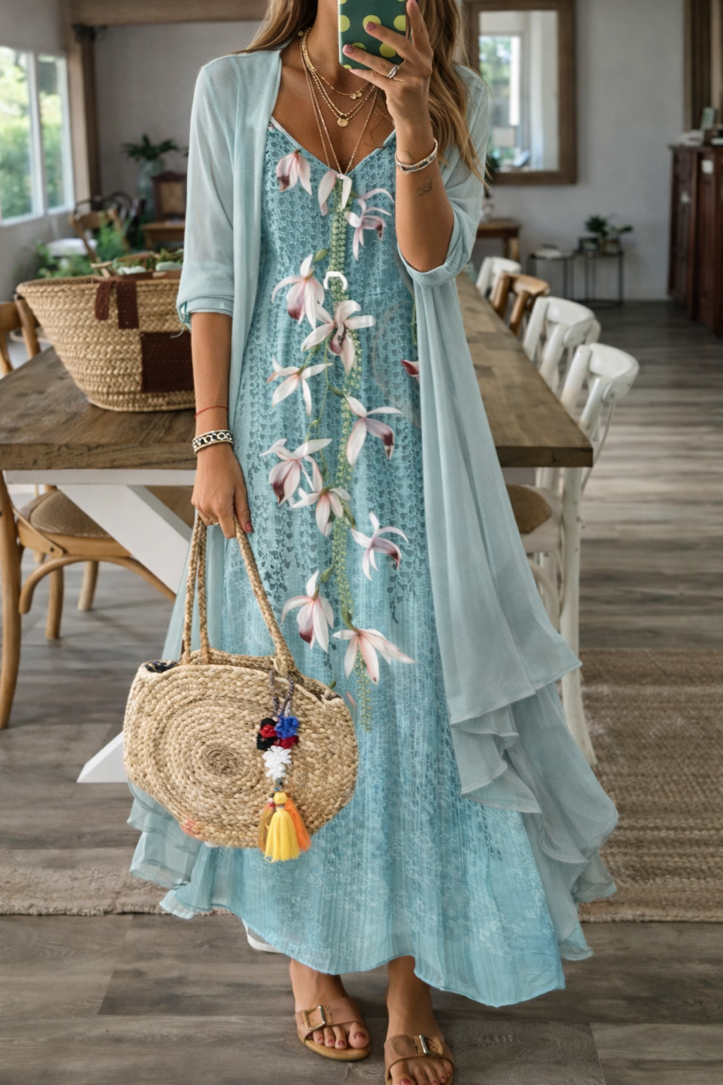 Robe d'été à bretelles fleuries Amélie Morin