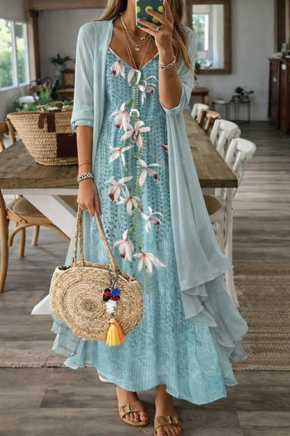 Robe d'été à bretelles fleuries Amélie Morin