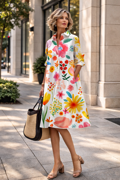 Robe-chemise d'été éclatante par Amélie Morin