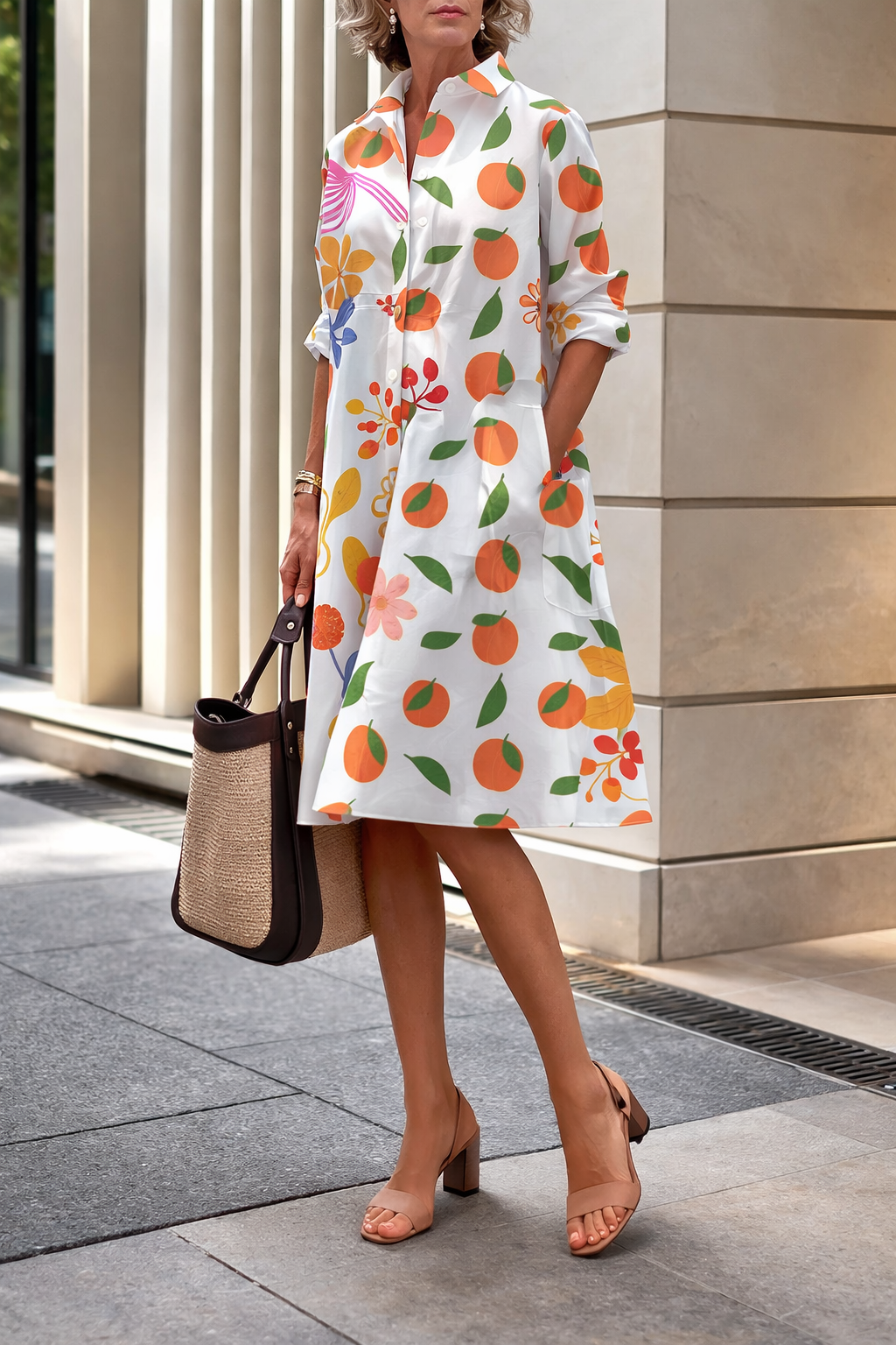 Robe-chemise d'été éclatante par Amélie Morin