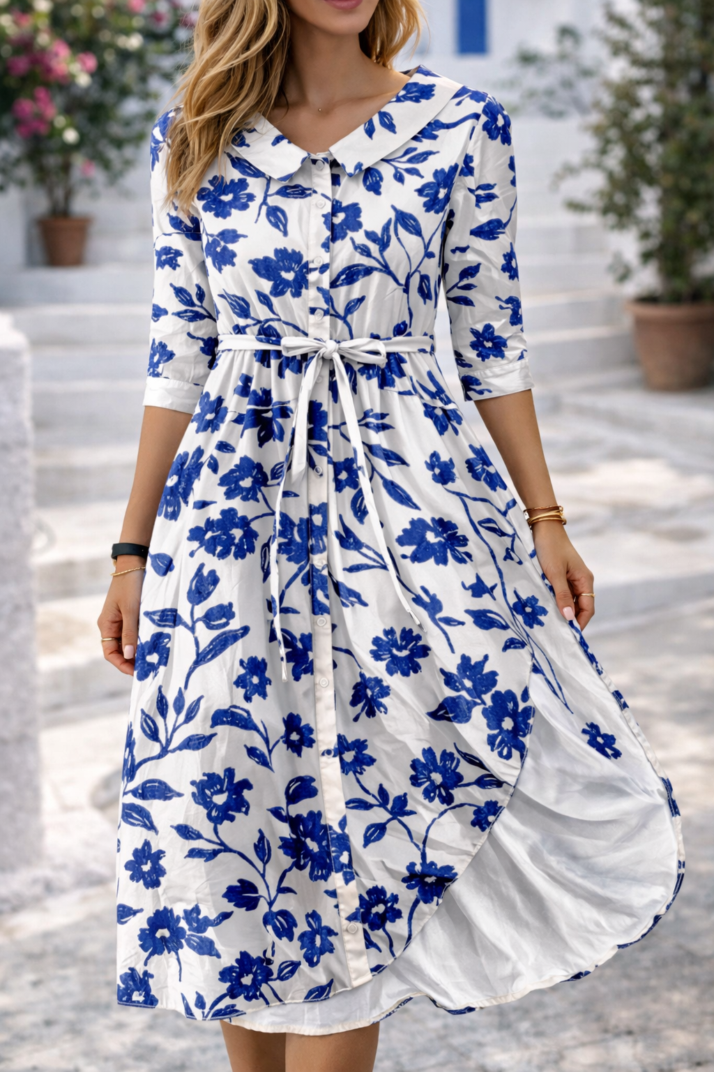 Robe d'été élégante à fleurs Amélie Morin