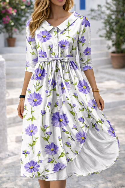 Robe d'été élégante à fleurs Amélie Morin