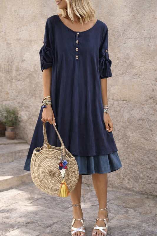 Robe d'été rétro trapèze Amelie Morin Grande Taille