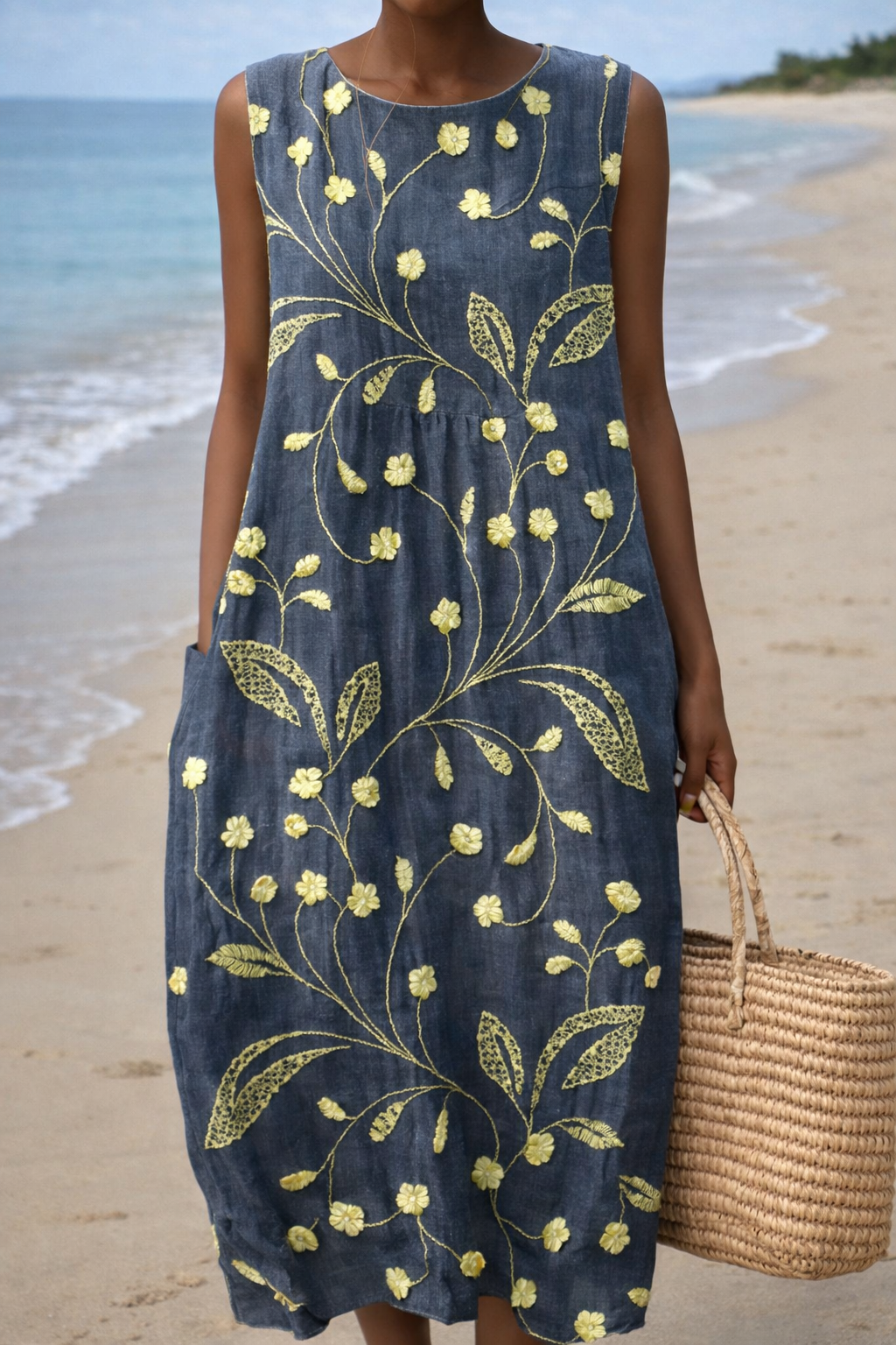 Robe d'été sans manches Amélie Morin inspirée de Pinterest