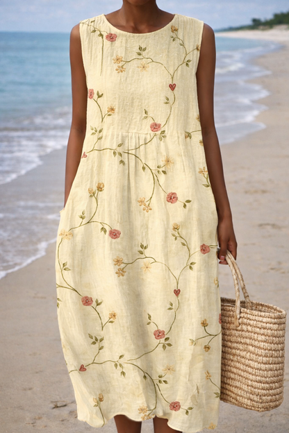 Robe d'été sans manches Amélie Morin inspirée de Pinterest
