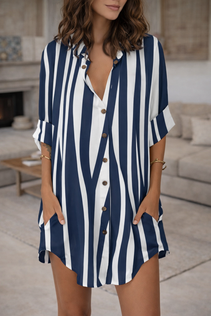 Robe-chemise imprimée tendance par Amélie Morin