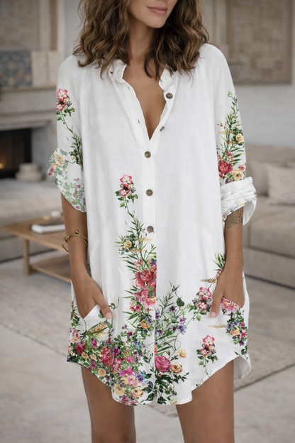 Robe-chemise imprimée tendance par Amélie Morin