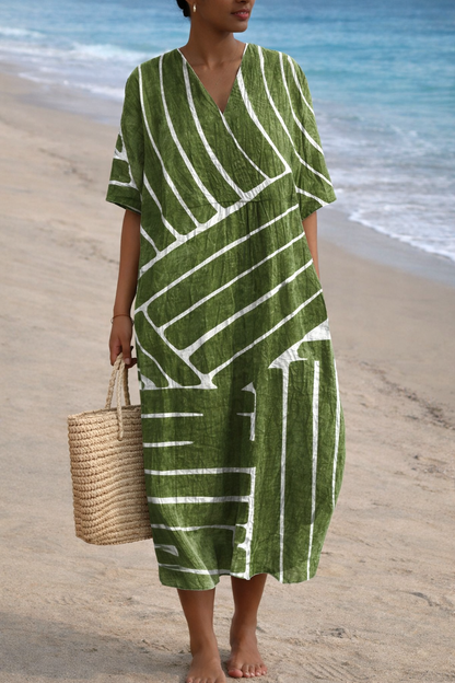 Robe d'été bohème fleurie Amelie Morin à col en V