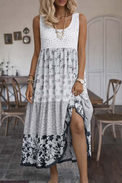 Robe sans manches à imprimé bohème par Amélie Morin