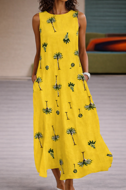 Robe à poches imprimée à fleurs style Amélie Morin