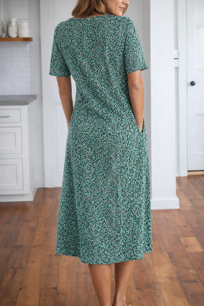 Robe midi à imprimé floral signée Amélie Morin