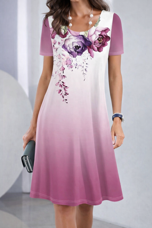 Robe d'été mi-longue à imprimé floral Amélie Morin