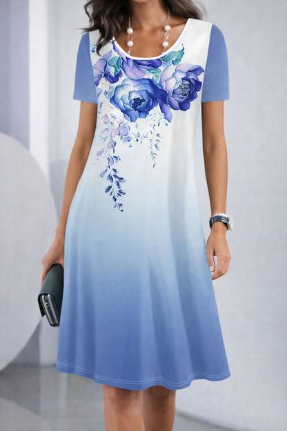 Robe d'été mi-longue à imprimé floral Amélie Morin