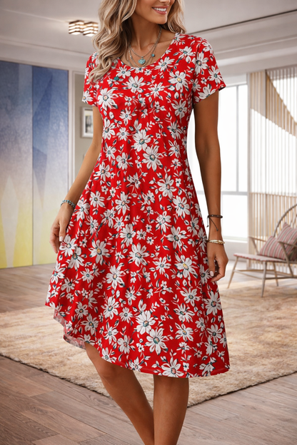 Robe trapèze d'été à imprimé floral Amélie Morin