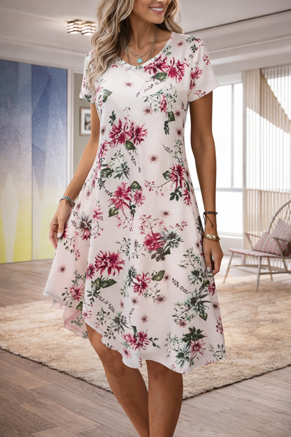 Robe trapèze d'été à imprimé floral Amélie Morin