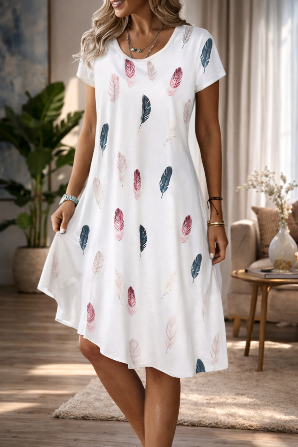 Robe trapèze d'été à imprimé floral Amélie Morin