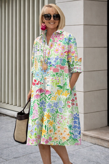 Robe-chemise géométrique moderne Amélie Morin