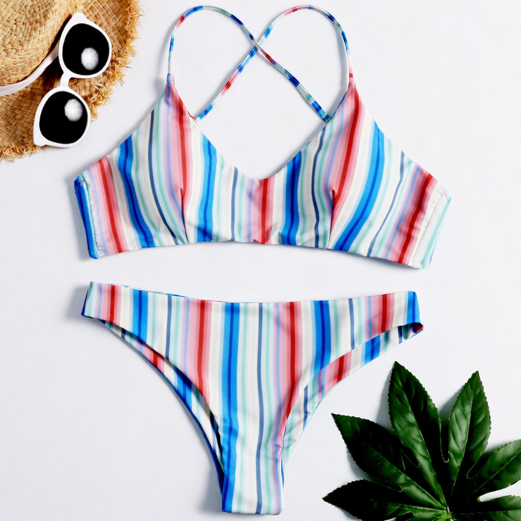 Bikini uni à bretelles par Amélie Morin