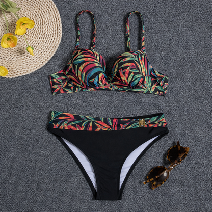 Ensemble bikini dos nu à imprimé floral Amelie Morin