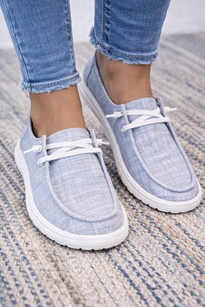 Baskets confortables au quotidien Amelie Morin en toile à carreaux