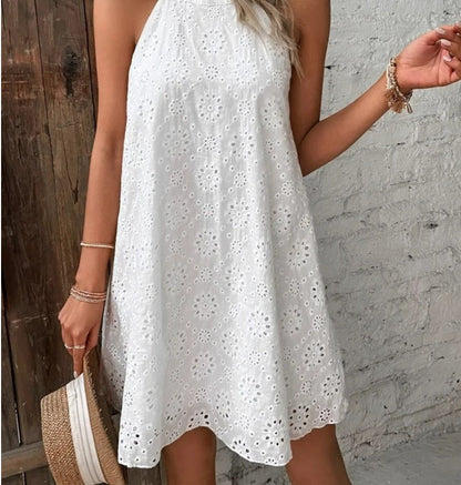 Robe sans manches en dentelle chic Amélie Morin
