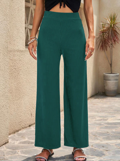 Pantalon stretch à jambes larges par Amélie Morin