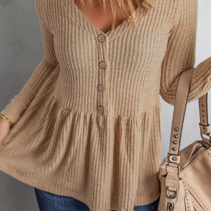 Cozy Knit V-Neck Blouse Elizabeth Ainsley
