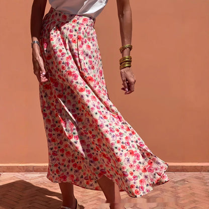 Jupe maxi élégante à fleurs Amélie Morin pour tous les jours