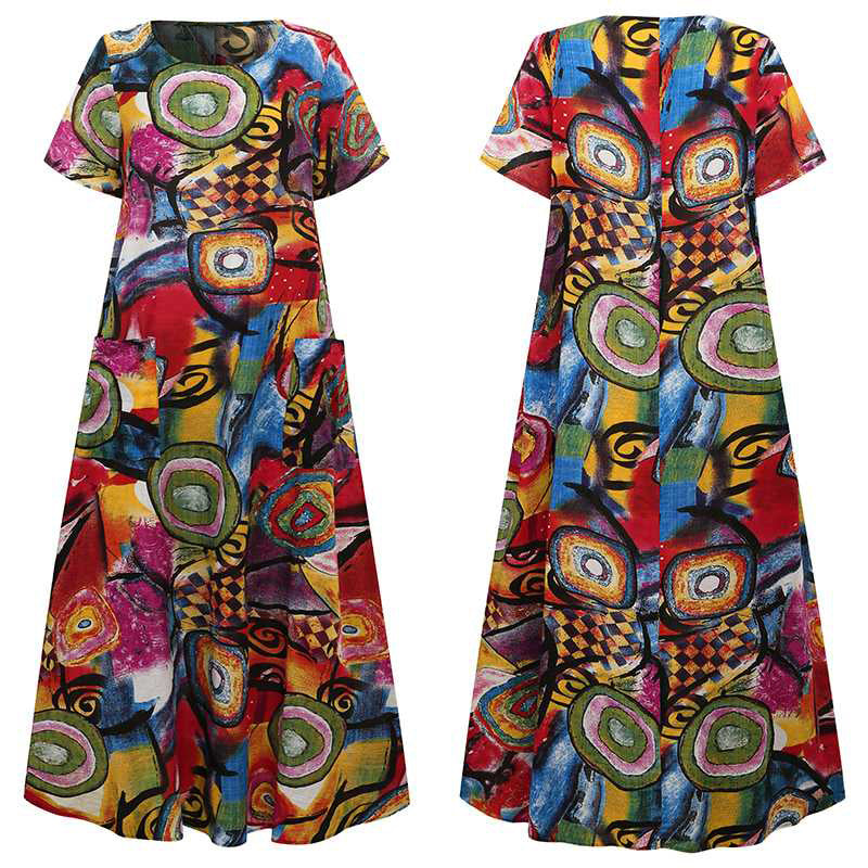 Robe maxi trapèze imprimée Amelie Morin
