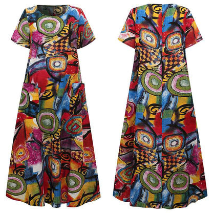 Robe maxi trapèze imprimée Amelie Morin
