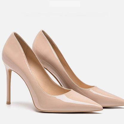 Elegant Elizabeth Ainsley Leather Stiletto Heels
