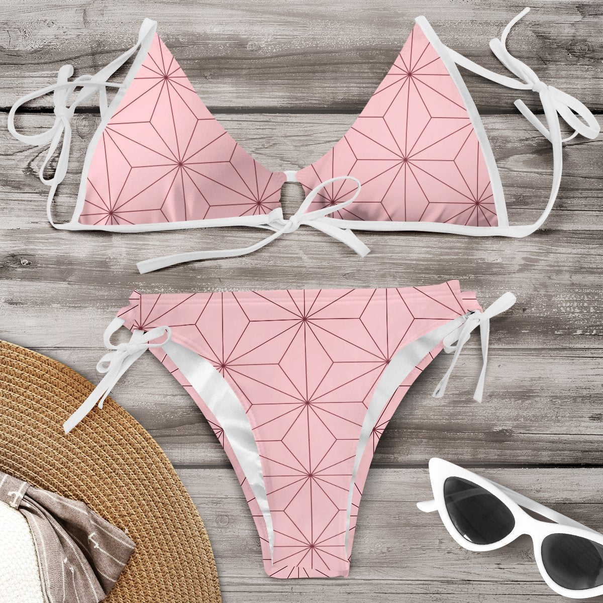Ensemble bikini Amélie Morin aux couleurs vives, inspiré de Pinterest