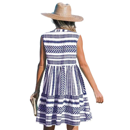 Robe midi à imprimé vibrant Amelie Morin col V