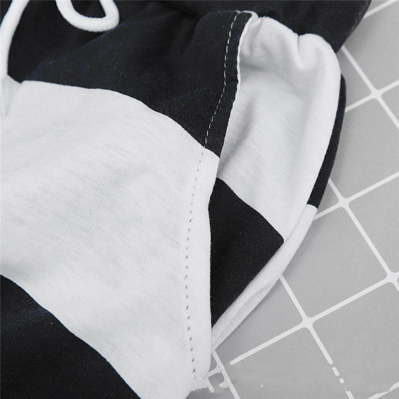 Jupe trapèze rayée en coton par Amélie Morin