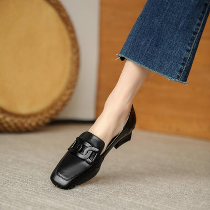 Escarpins mocassins à talon compensé élégants Amelie Morin