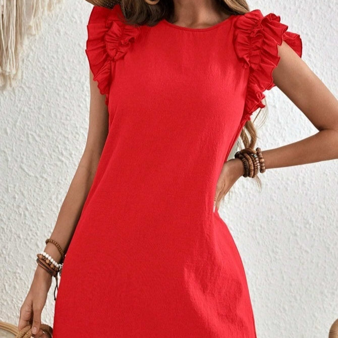 Robe d'été chic à manches à volants Amélie Morin
