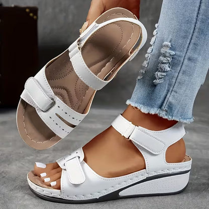 Sandales compensées confortables Amelie Morin à brides Perfect-Fit