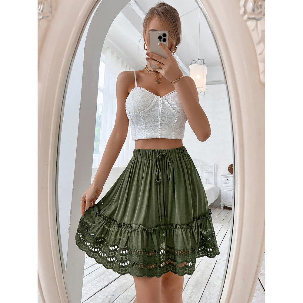 Jupe patchwork en dentelle chic par Amélie Morin