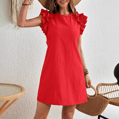 Robe d'été chic à manches à volants Amélie Morin