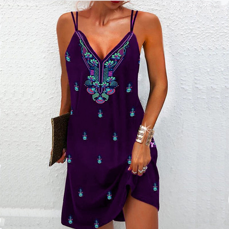 Robe bohème à col en V Collection été Amélie Morin