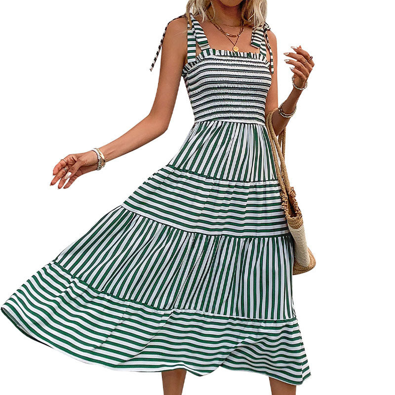 Robe midi d'été rayée Amélie Morin