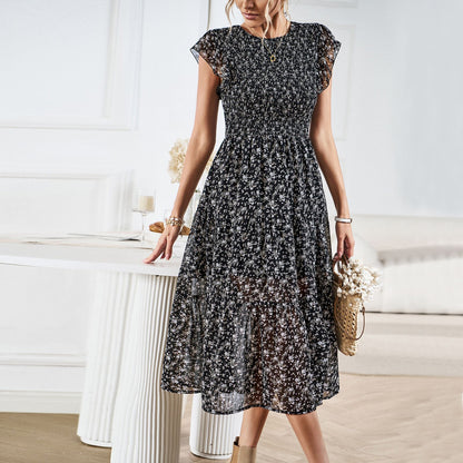 Robe midi d'été élégante à fleurs Amélie Morin