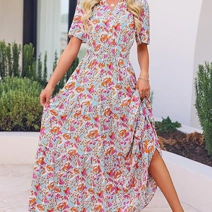 Floral Maxi Dress Elizabeth Ainsley Summer Comfort